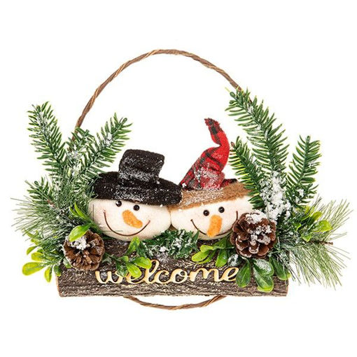 Picture of JOLLY SNOWMAN HANGER WELCOME